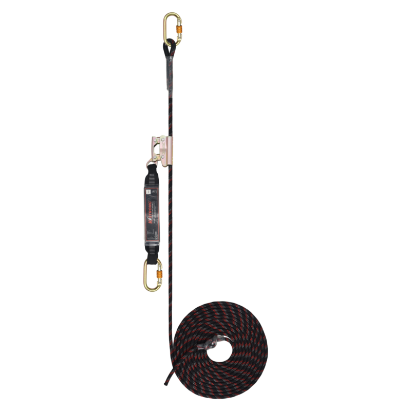 Guided Type Fall Arrester System On Flexible Anchorage Line